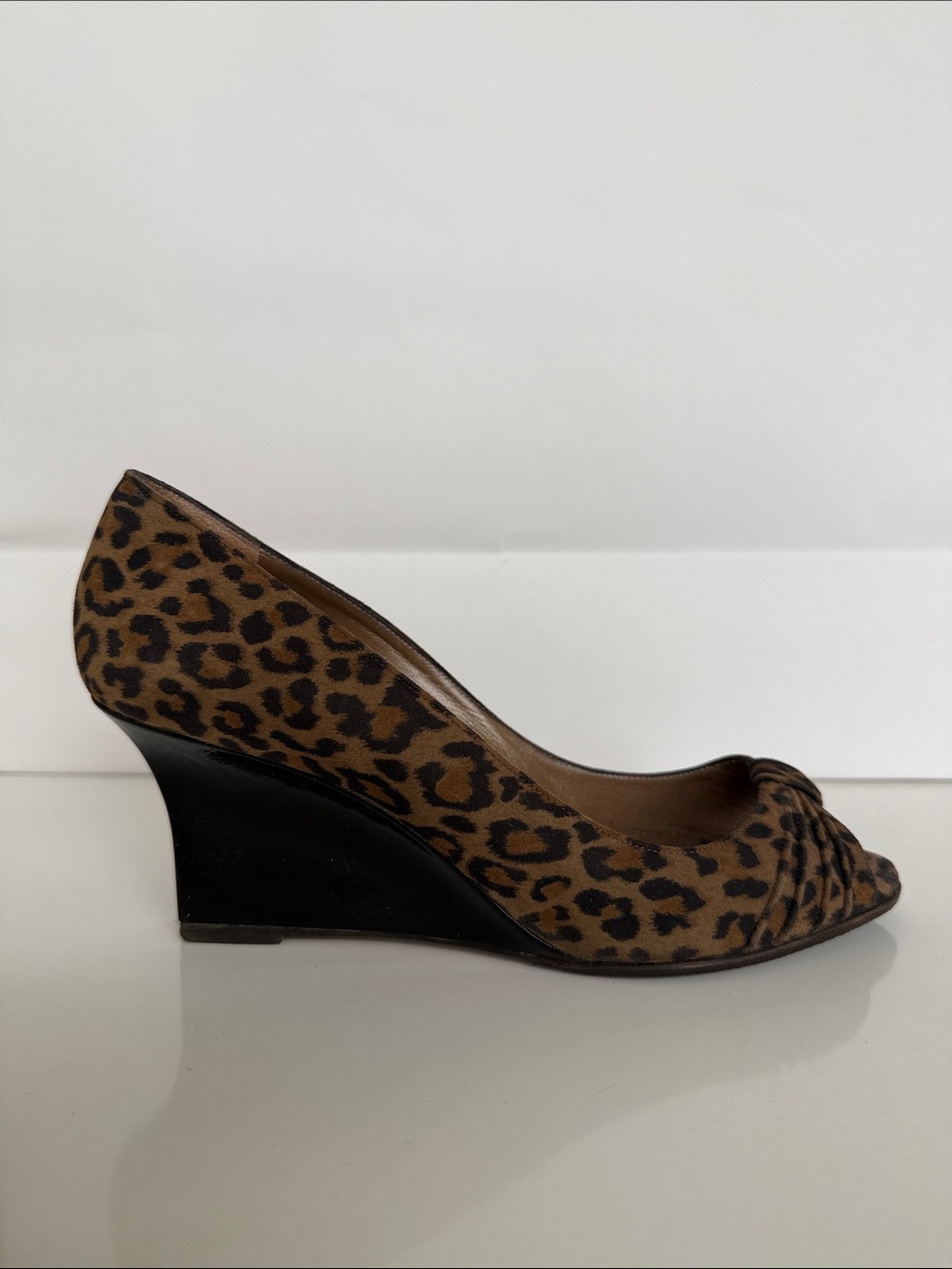 Manolo Blahnik Rispwedge Suede Shoes